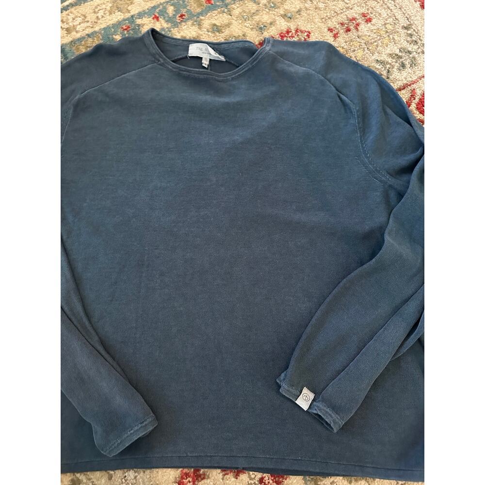 Rag & Bone T-Shirt Clayton Cotton Crew Neck Blue Size 2XL - Picture 10 of 10